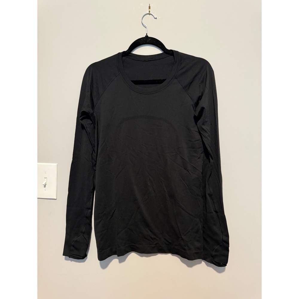 Lululemon Swiftly Tech Long Sleeve 2.0 Shirt Black Activewear Top Womens 8